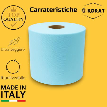 Rotolo Tulle - 12,5 cm x 100 mt - Celeste