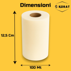 Rotolo Tulle - 25 cm x 100 mt - Panna/Avorio