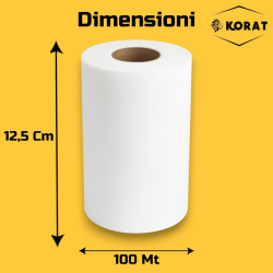 Rotolo Tulle - 25 cm x 100 mt - Bianco