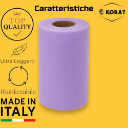 Rotolo Tulle - 25 cm x 100 mt - Viola Chiaro