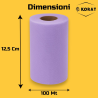 Rotolo Tulle - 25 cm x 100 mt - Viola Chiaro