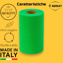 Rotolo Tulle - 25 cm x 100 mt - Verde Smeraldo