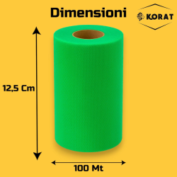 Rotolo Tulle - 25 cm x 100 mt - Verde Smeraldo