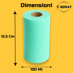 Rotolo Tulle - 25 cm x 100 mt - Verde Tiffany