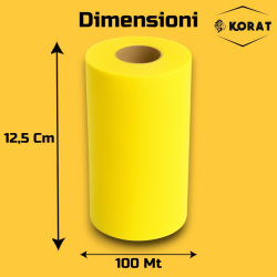 Rotolo Tulle - 25 cm x 100 mt - Giallo