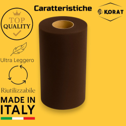 Rotolo Tulle - 25 cm x 100 mt - Marrone Scuro