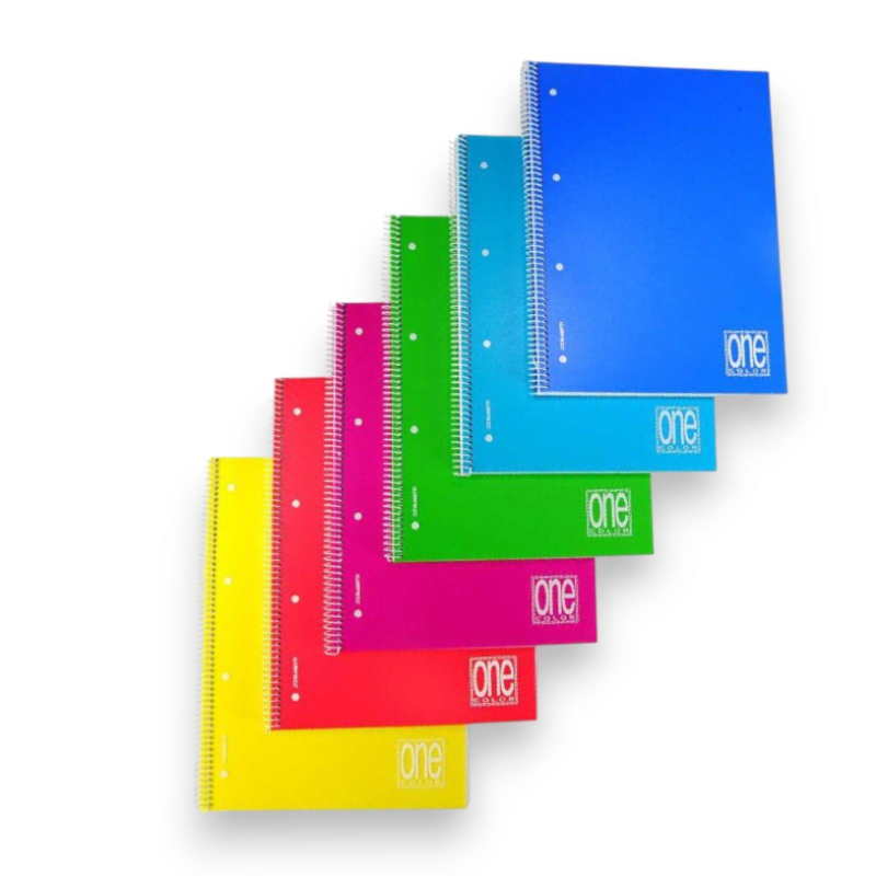 One Color -  Quaderno Maxi Spiralato - Fori D'Archivio - A4 - 70 Gr - 
