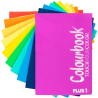 Colourbook -  12 Quadernoni Maxi Plus -  A4 - 4 MM - Fluo - 96 Pagine 