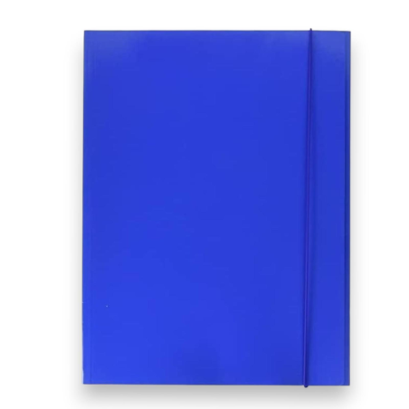10x Cartelle Plastificate - 3 Lembi - 25x35 cm - Blu