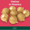 Set 12 Palline Assortite - 8 cm - Oro