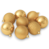 Set 12 Palline Assortite - 6 cm - Oro