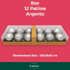 Set 12 Palline Assortite - 8 cm - Argento