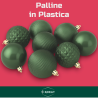 Set 12 Palline Assortite - 8 cm - Verde Scuro
