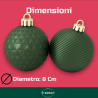 Set 12 Palline Assortite - 8 cm - Verde Scuro