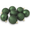 Set 12 Palline Assortite - 8 cm - Verde Scuro