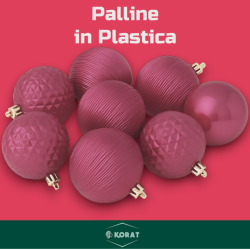 Set 8 Palline Assortite - 10 cm - Rosa