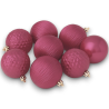 Set 8 Palline Assortite - 10 cm - Rosa