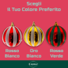 Set 2 Palline - 15 cm - Oro/Bianco Glitter