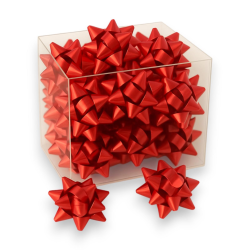 Set 50 Coccarde Rosse - 5x5 cm 10 mm