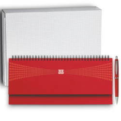 Matra - Planning Settimanale 2026 - 30x15 cm - Rosso