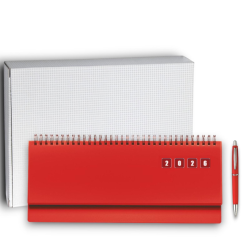 Spiral - Planning Settimanale 2026 - 30x15 cm - Rosso