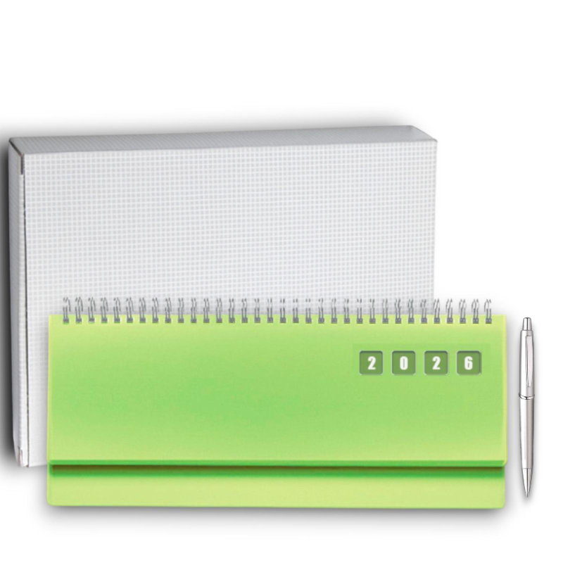 Spiral - Planning Settimanale 2026 - 30x15 cm - Verde