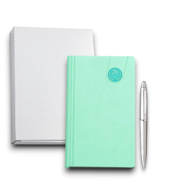 Tavecchi - Agenda Settimanale 2026 - 8x14 cm - Verde Tiffany
