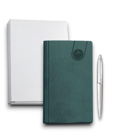 Tavecchi - Agenda Settimanale 2026 - 8x14 cm - Verde