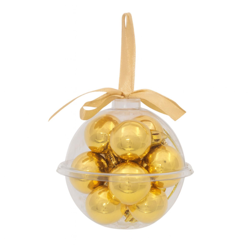 Set 12 Palline in Box Palla - 3 Cm - Oro