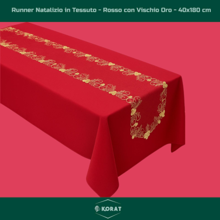 Runner in Tessuto Rosso - 40x180 Cm