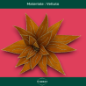 Set 6 Fiori in Velluto con Glitter Oro – Eleganza Natalizia in Arancio