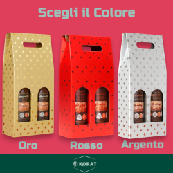 6 Scatola Bottiglia - 2 Posti - Argento - 8,5x18x38 - HX24N03423