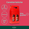 6 Scatola Bottiglia - 2 Posti - Rosso - 8,5x18x38 - HX24N03426