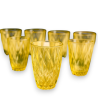 Set di 6 Bicchieri in Vetro Natalizi - Ambra Decoro Diamante  - 255 ML