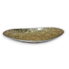 Centrotavola Natalizio in Vetro - Ovale - 42.5x22 cm - Oro