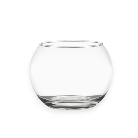 Vaso Boccia in Vetro Trasparente per Composizioni Floreali e Centrotav