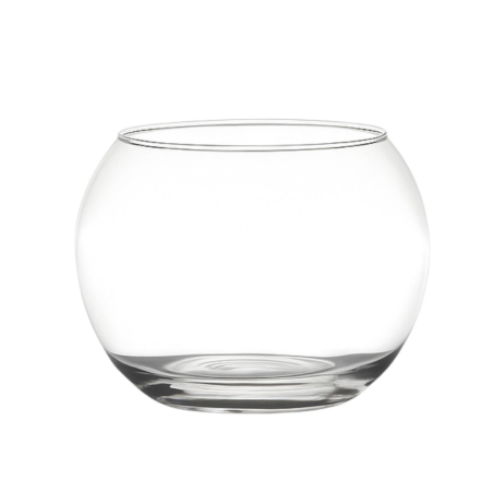 Vaso Boccia in Vetro Trasparente per Composizioni Floreali e Centrotav