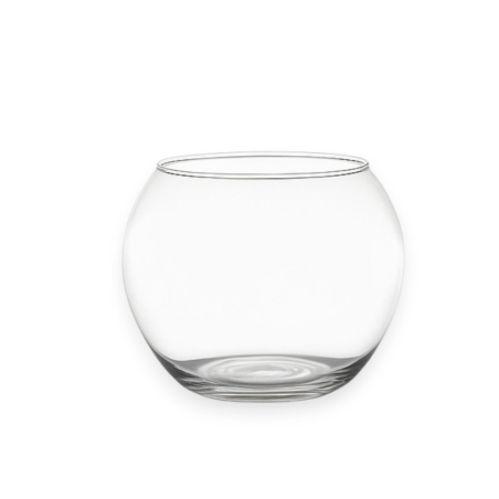 Vaso Boccia in Vetro Trasparente per Composizioni Floreali e Centrotav