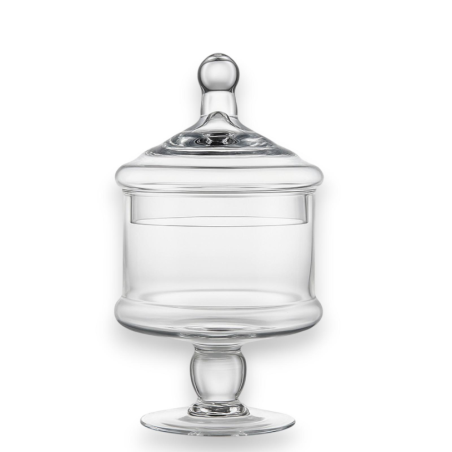 Barattoli in Vetro Cilindrico - Con Coperchio - 23 cm