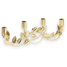 Star - Portacandele in Ferro - Oro - 4 Posti - 37x5x12 cm