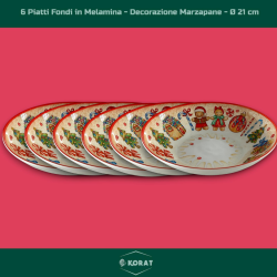 Set Piatti Natalizi in Melamina – Servizio da 13 Pezzi Decorato “Marza