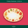 Set di 7 Vassoi e 1 Piatto Panettone - Decorazione Marzapane - in Mela