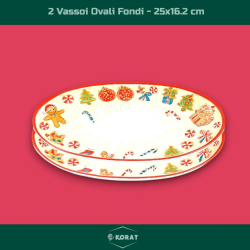 Set di 7 Vassoi e 1 Piatto Panettone - Decorazione Marzapane - in Mela