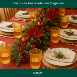 Set 6 Bicchieri in Vetro - Oro Rigato - 270 ML