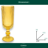 Set 6 Calici Flute in Vetro - Oro Rigato - 160 ML