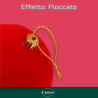 4 Palline Floccate Rosse - 12 Cm