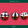 Palline di Natale Decorate a Mano – Set da 3 Pezzi da 12 cm, Plastiche