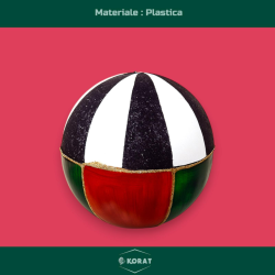 Palline di Natale Decorate a Mano – Set da 3 Pezzi da 12 cm, Plastiche