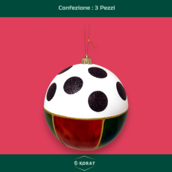 Palline di Natale Decorate a Mano – Set da 3 Pezzi da 12 cm, Plastiche