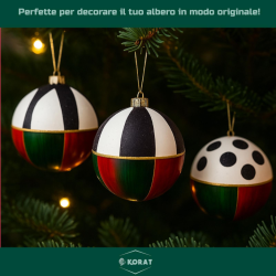 Palline di Natale Decorate a Mano – Set da 3 Pezzi da 12 cm, Plastiche